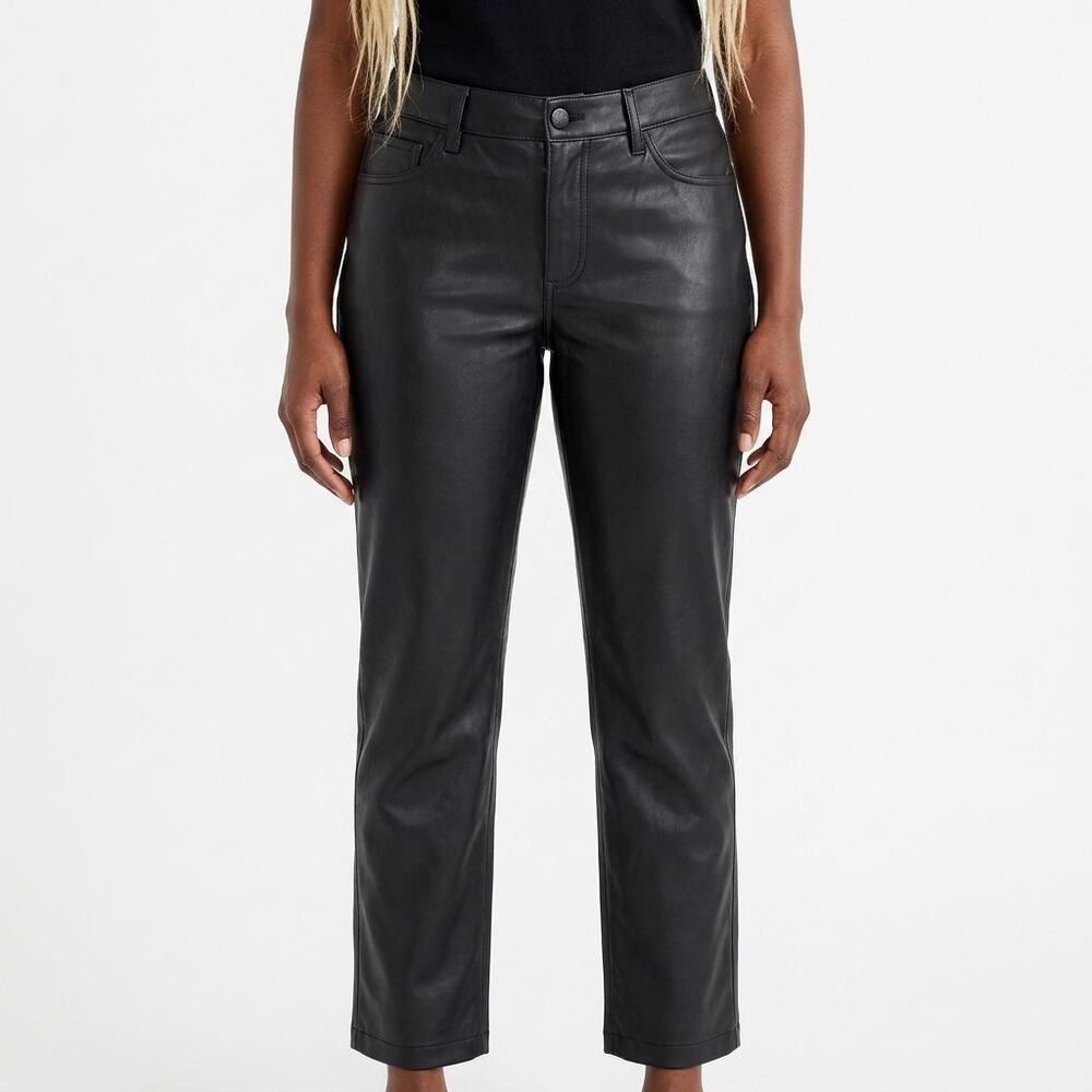 J.Crew Faux Leather Black Pants Women Size 27